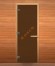 Дверь стеклянная «бронза матовая» коробка 2000х700 мм, осина
