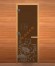 Дверь стеклянная «бронза Мишка» коробка 1900х700 мм, бук