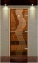Дверь стеклянная ALDO NEW «Растр» коробка бук без порога